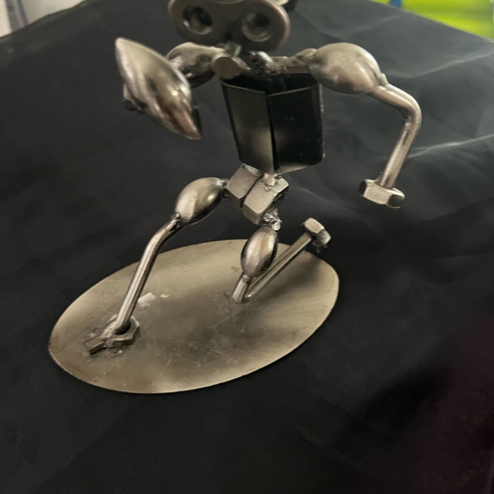 Modern Silver Metal Sculpture - Picture 2 of 3